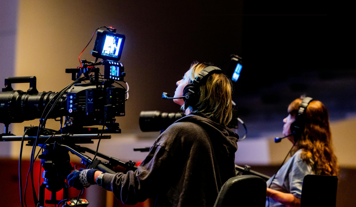 Two women camera operators
